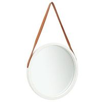 espejo decorativo  espejo de pared con correa blanco 50 cm cfw845300