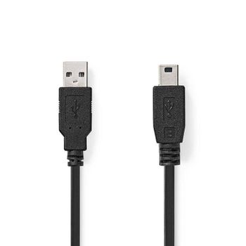 Cable USB NEDIS CCGL60300BK30 3 m USB 2.0 A a Mini USB B Negro