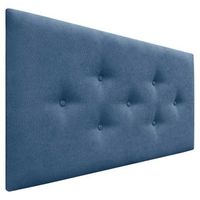 dhome cabecero de tela acualine con 3 hileras intercaladas de botones y patas cabezal tapizado cama lujoazul 110cm