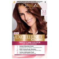 loreal paris excellence creme permanent hair dye various shades - 55 natural mahogany brown