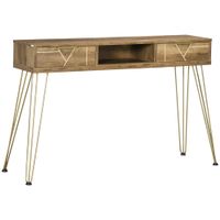 mesa consola 120x29x79 cm bronce