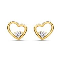 pendientes de mujer corazones de plata 925 banada en oro