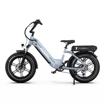 Bicicleta Eléctrica Onesport Ot08 De Neumáticos Anchos, 7 Velocidades Shimano, Compatible Con App, Gris