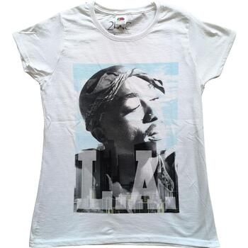 Tupac Tops y Camisetas LA Skyline para mujer