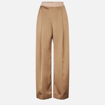 Stine Goya Wide Leg Long Satin Trousers - L