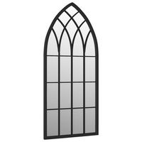 espejo de jardin negro hierro para exterior 70x30 cm vidaxl