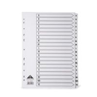 initiative index a4 a-z white mylar tab