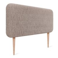 dhome cabecero tapizado liso con patas redondeado tejido luxury para pared acusticos cabeceros absorbentes cabezal cama dormitorio ethnic brown 80cm