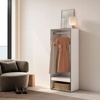 vestidor efecto madera blanco 60x35x145cm