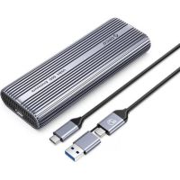 caja ssd orico acom2-u4-gy m2 metal gris con ventilador y usb-c