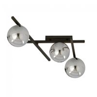 plafon de techo tramas grafito 3 luces