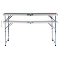mesa de camping  mesa de jardin  mesa de picnic plegable de aluminio 120x60 cm