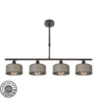 lampara gilda 4xe14 marron regx76x14 cm