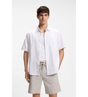 boss para hombre 50537332 camisa regular fit algodon oxford blanco s casual manga corta