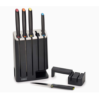 set de cuchillos joseph joseph elevate slimblock 5 piezas con afilador