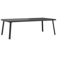 mesa de centrormesa auxiliarrmesita de centro para jardin acero gris antracita 110x55x35 cm