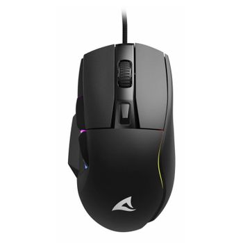 Ratón Sharkoon con cable 6400 DPI Iluminación RGB PBT PTFE 6 botones