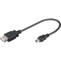 goobay cable mini usb a usb 20 machohembra 15cm negro