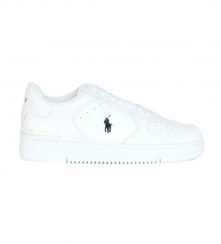 Polo Ralph Lauren para hombre. 809891791009 Zapatillas de piel Smooth blanco (44), Plano, Cordones, Casual
