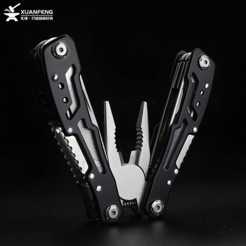 Alicates multifuncionales 13 en 1, alicates para herramientas plegables totalmente de acero para exteriores, equipo de camping, trabajador de bolsillo EDC, herramienta