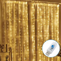aigostar 33m 300 led cortina de luces navidad alambre de cobre guirnaldas luces con control remoto 8 modos cadena de luces brillo ajustable y con temporizador para bodas fiesta blanco calido