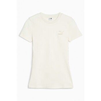 Puma Yellow Tops y Camisetas Classics Ribbed Slim para mujer