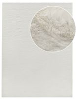 alfombra de piel fluffy crema 80x150 cm