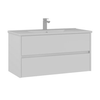 Mueble Para Lavabo  - 100 X 45 X 52 Cm - Blanco Mate