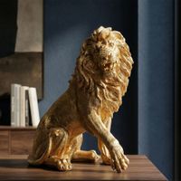 estatua de resina dorada 45x29x55
