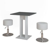 set de mesa de comedor repose 65 x 65 cm con 2 taburetes vicco