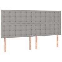 cabecero accesorio para dormir mueble de dormitorio en 4 partes 100 x 5 x 7888 cm tela gris claro tdl0206044