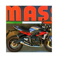 silenciador de escape triumph street triple 675 mass cafe racer re-curve