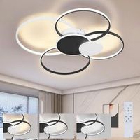 lampara de techo led moderna con diseno de 6 anillos para salon y dormitorio 72w zmh