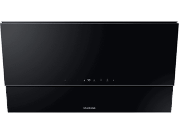 Campana decorativa - Samsung NK36C9804WB/UR, 5 velocidades, 560 m³/h, 90 cm, Cristal Negro