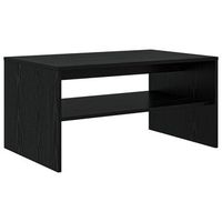 mesa de cafe - mesa de centro - mesa baja roble negro 80 x 50 x 40 cm madera de ingenieria
