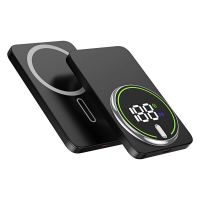 ym123 15w 500010000mah banco de energia magnetico con pantalla digital inteligente fuente de alimentacion externa con