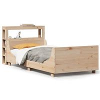 cama para adulto  cama individual  estructura de cama sin colchon madera maciza de pino 90x190 cm cfw71567