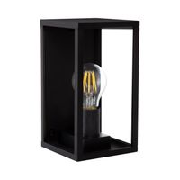 ledkia aplique de pared exterior aluminio y cristal atrium negro