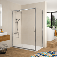 frontal de ducha  puerta corredera bella 145 cm lateral fijo 77 - 79 cm