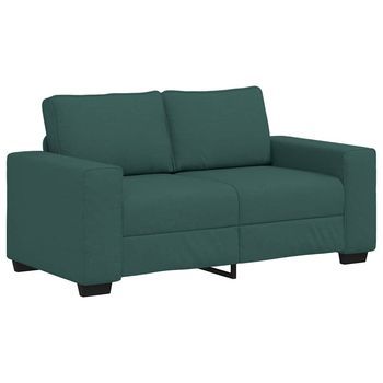 Sofá De 2 Plazas Verde Oscuro, 160x77x82 Cm, Tela Vidaxl