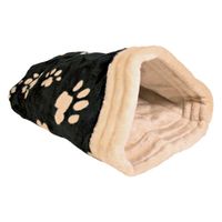 trixie jasira cuddle bag - black  beige - 45 x 27 x 25 cm l x w x h