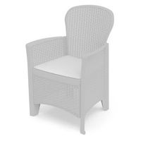 sillon resina folia blanco  cojin progarden