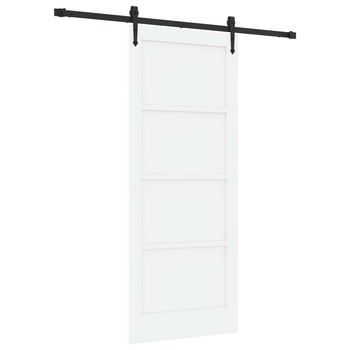 Puerta Corredera Orkdal Blanco Y Negro 83 X 202 Cm Vidaxl