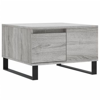 Mesa De Centro Madera Contrachapada Gris Sonoma 55x55x36,5 Cm Vidaxl