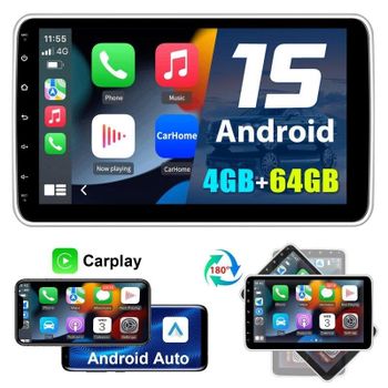 Autoradio JUNSUN 1DIN Android 15 4GB 64GB CarPlay GPS DSP 10.1
