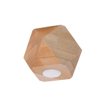 Foco de superficie mion 1 luz, madera natural