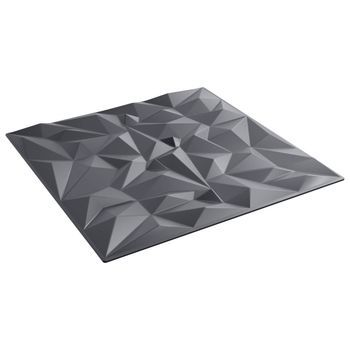 Paneles De Pared 24 Uds. 50 X 50 Cm Gris Amatista Espuma Xps Vidaxl
