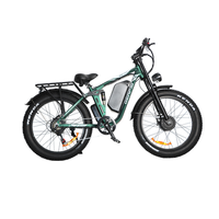 bicicleta electrica de doble motor para adultos baolujie dp-2603sj 52 v 32 ah fat bike de 26 negra y verde