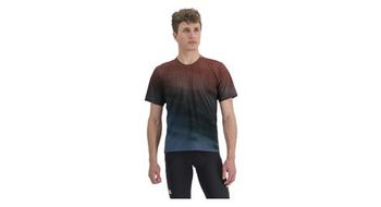 Camiseta tecnica sportful flow giara azul rojo