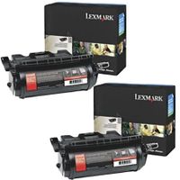 original multipack lexmark t642dtn printer toner cartridges 2 pack -0064036he